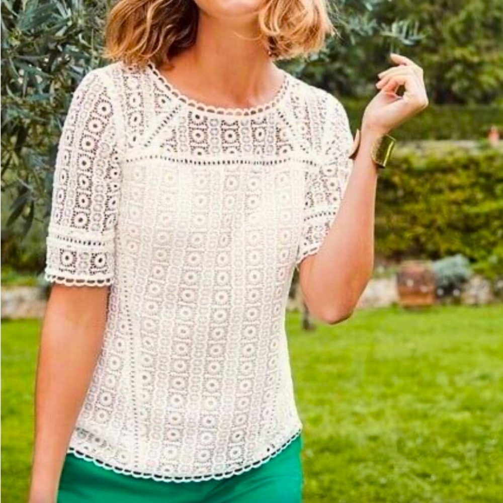 Boden Althea Lace Top - Size 2 - great condition!